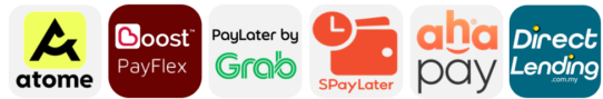 Atome, Boost PayFlex, PayLater by Grab, SPayLater, ahapay, Direct Lending